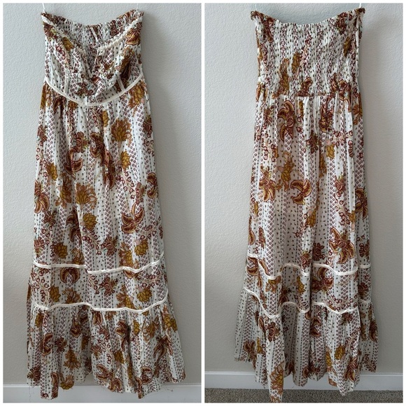Free People Rare Bali Sweet Songs Maxi Dress SZ S - Picture 3 of 11